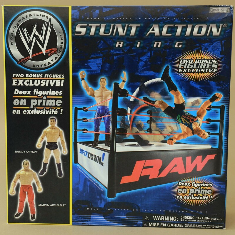 WWE Jakks Pacific Stunt Action Ring [With Randy Orton & Shawn Michaels] Action & Toy Figures PWcatalog