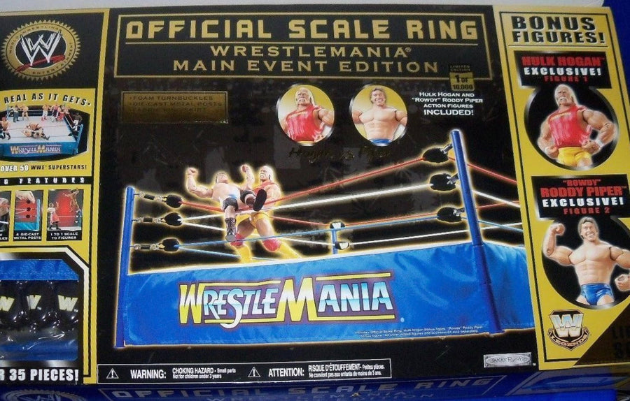 WWE Jakks Pacific Official Scale Official Scale Ring [WrestleMania Main Event Edition, Exclusive] Action & Toy Figures PWcatalog