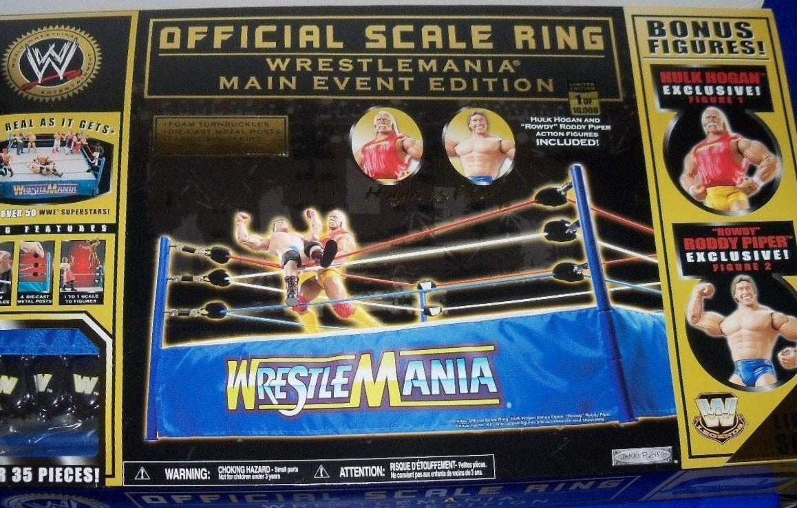 WWE Jakks Pacific Classic Superstars Official Scale Ring: WrestleMania Main Event Edition [Exclusive]