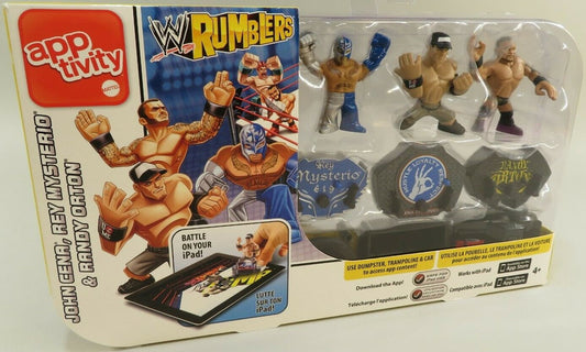 WWE Mattel Rumblers Apptivity Rey Mysterio, John Cena & Randy Orton