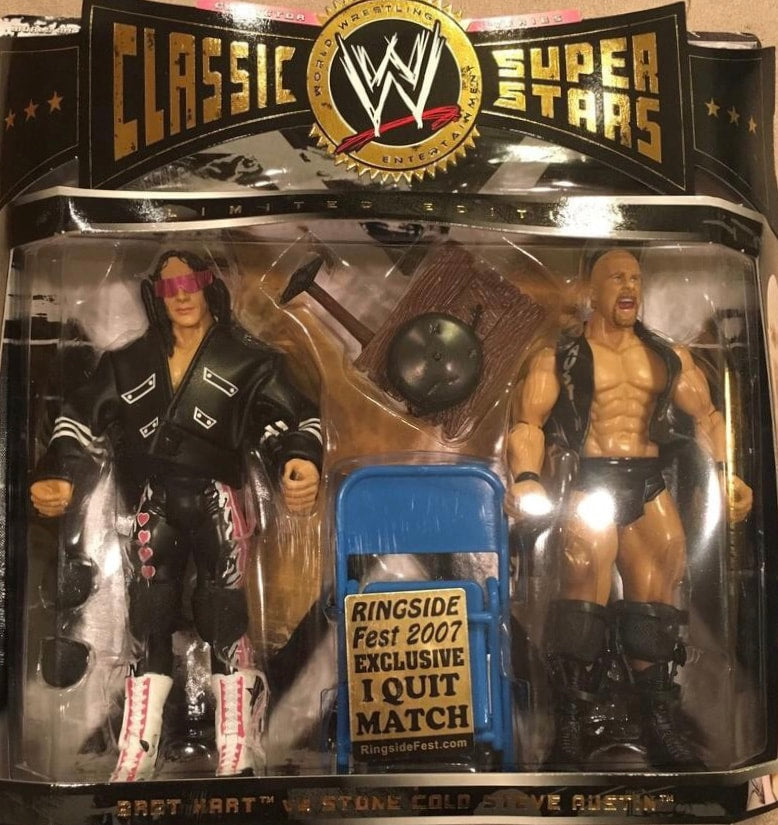 WWE Jakks Pacific Classic Superstars I Quit Match: Bret Hart vs. Stone Cold Steve Austin [Exclusive] Action & Toy Figures PWcatalog