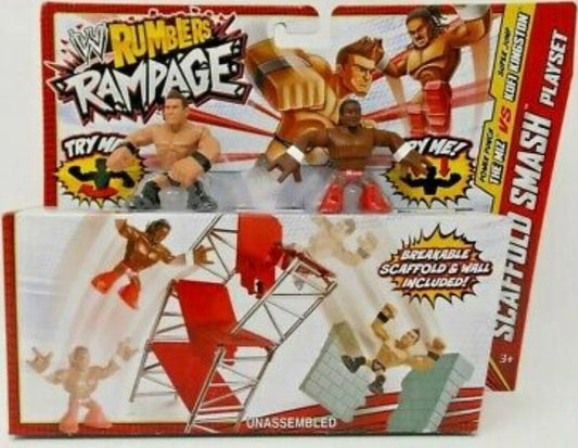 WWE Mattel Rumblers Rampage Wrestling Rings & Playsets: Scaffold Smash Playset: The Mi vs. Kofi Kingston