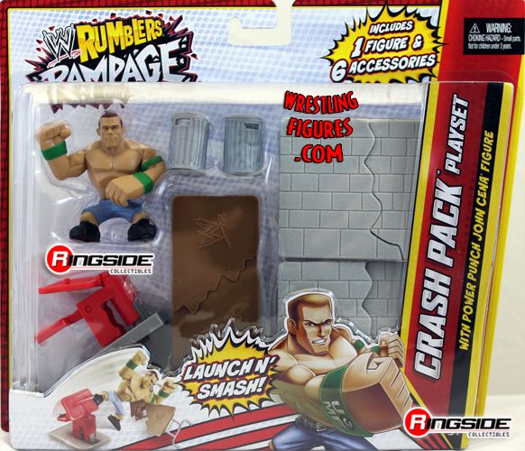 WWE Mattel Rumblers Rampage Wrestling Rings & Playsets: Crash Pack Playset [With John Cena] Action & Toy Figures PWcatalog