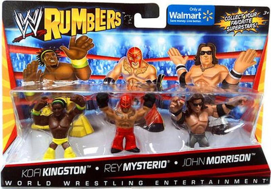 WWE Mattel Rumblers 1 Kofi Kingston, Rey Mysterio & John Morrison [Exclusive]