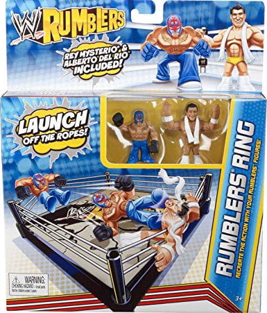 WWE Mattel Rumblers 2 Rumblers Ring [With Rey Mysterio & Alberto Del Rio] Action & Toy Figures PWcatalog
