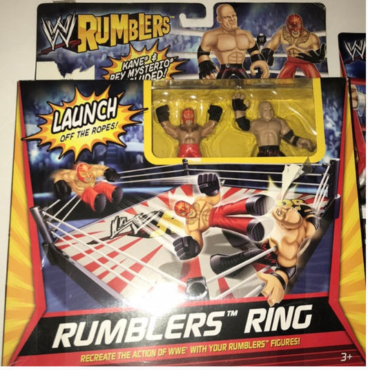 WWE Mattel Rumblers 1 Rumbler Ring [With Rey Mysterio & Kane]