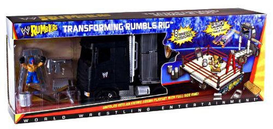 WWE Mattel Rumblers 1 Transforming Rumble Ring [With Rey Mysterio]