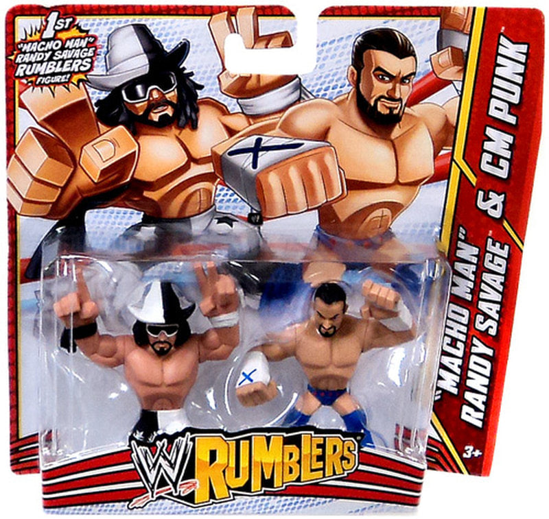 WWE Mattel Rumblers 3 "Macho Man" Randy Savage & CM Punk