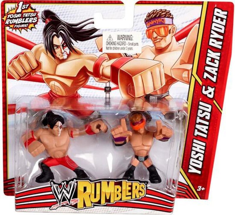 WWE Mattel Rumblers 3 Yoshi Tatsu & Zack Ryder