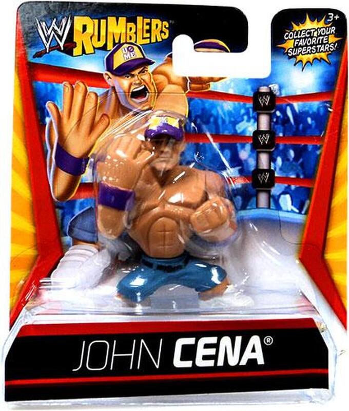 WWE Mattel Rumblers 1 John Cena [With Purple Wristbands & Hat] Action & Toy Figures PWcatalog