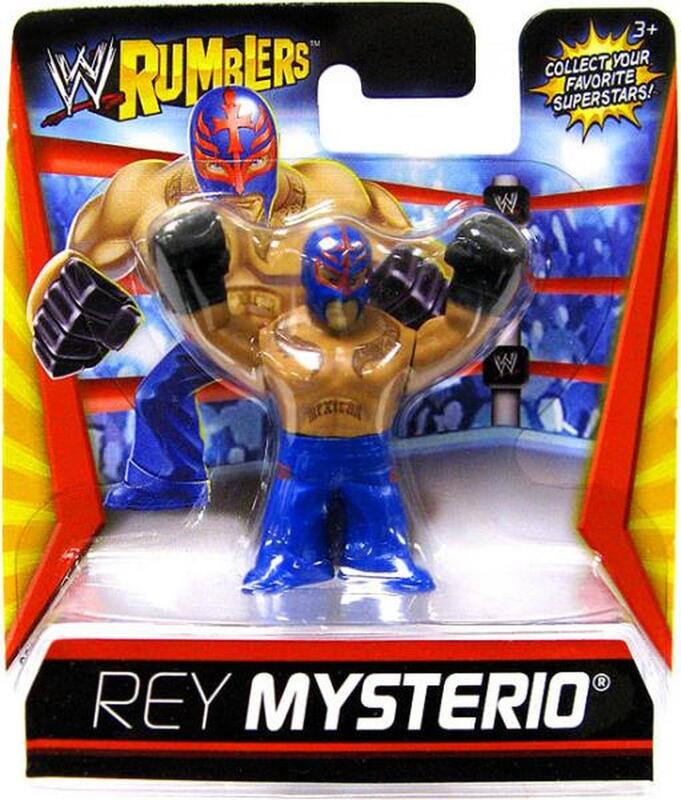 WWE Mattel Rumblers 1 Rey Mysterio [With Blue Tights] Action & Toy Figures PWcatalog