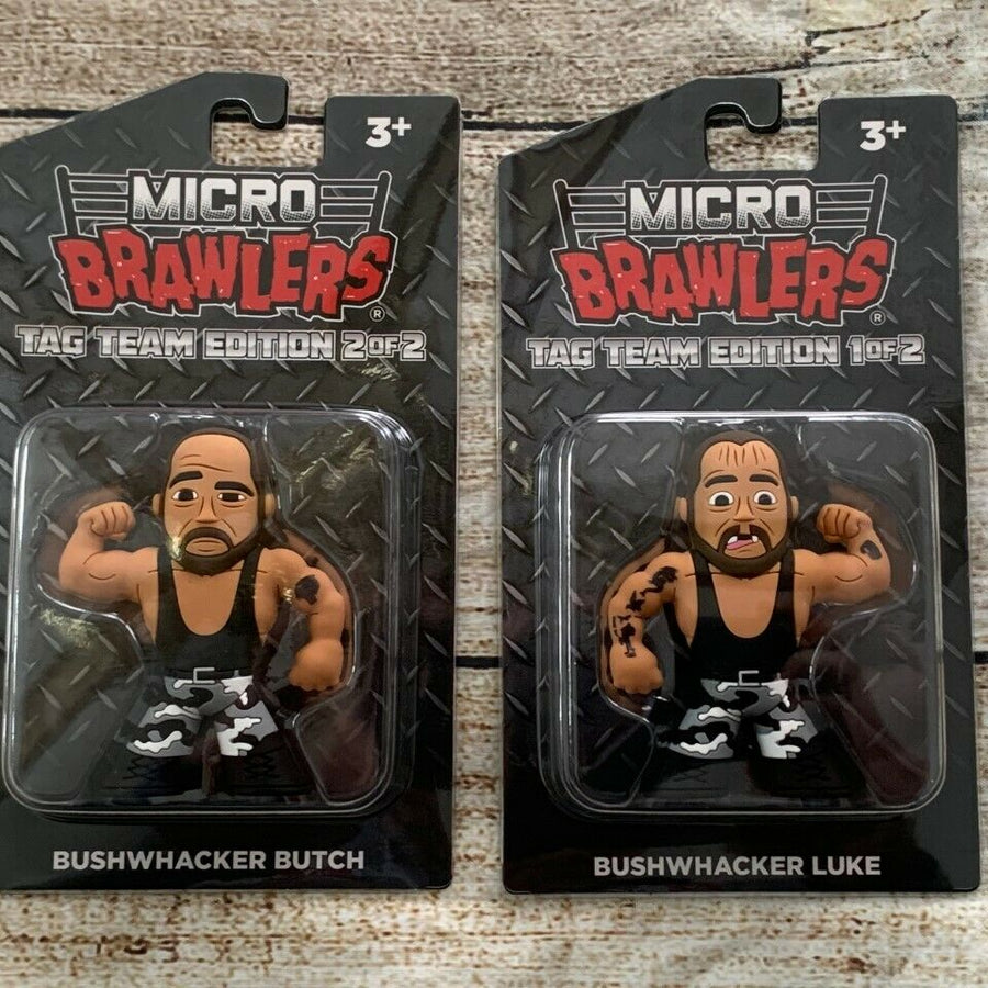 Pro Wrestling Tees Micro Brawlers Limited Edition The Bushwhackers: Luke & Butch Action & Toy Figures PWcatalog