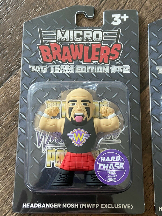 Pro Wrestling Crate Glacier Micro Brawler Chase Rare Pro wrestling Tees AEW  WCW