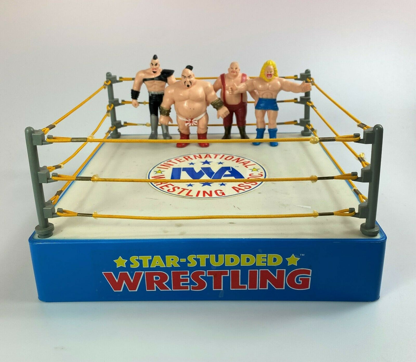 IWA Star-Studded Wrestling Bendable Action Figures Wrestling Rings & Playsets: Star-Studded Wrestling Ring [With Major Disaster & The Bulgarian Blimp]