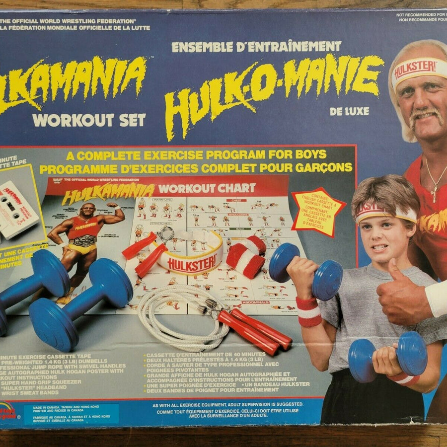 Hulk Hogan LJN Hulkamania Workout Set French PWcatalog