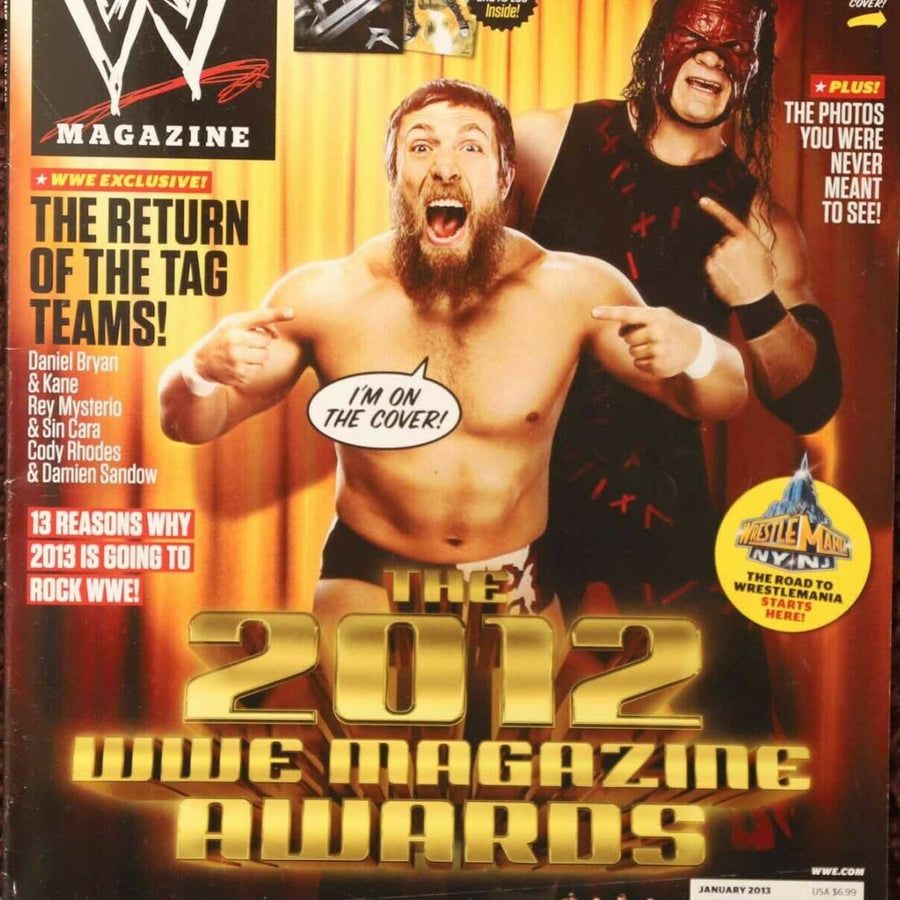 WWE Magazine January 2013 back cover Magazine PWcatalog