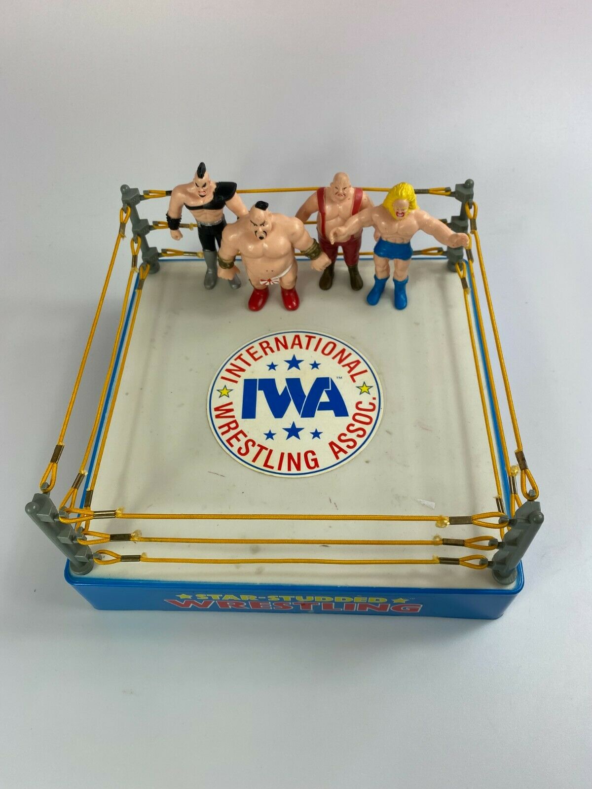 IWA Star-Studded Wrestling Bendable Action Figures Wrestling Rings & Playsets: Star-Studded Wrestling Ring [With Major Disaster & The Bulgarian Blimp]