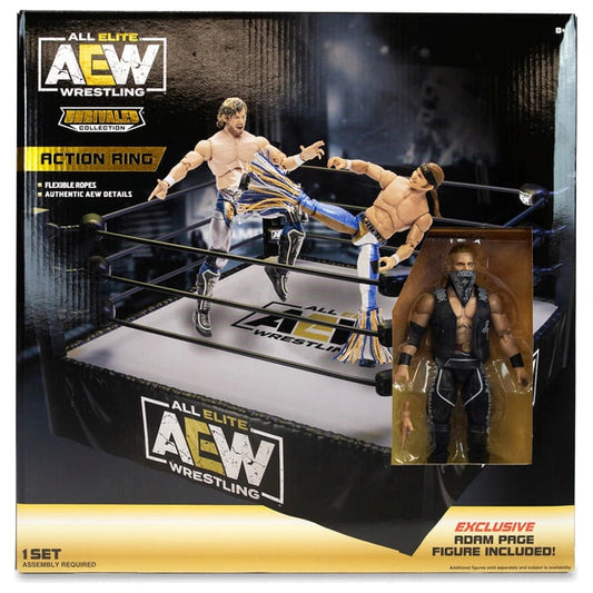 AEW Jazwares Unrivaled Collection Exclusive Action Ring with Exclusive Adam Page Figure Included!