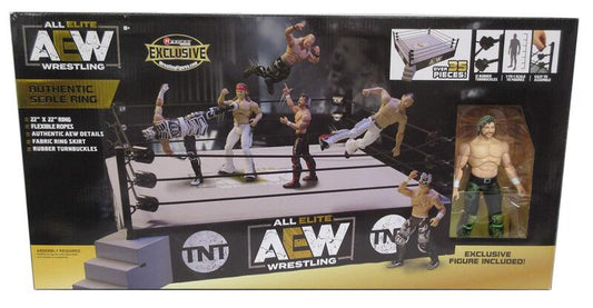 AEW Jazwares Unrivaled Collection Exclusive Authentic Scale Ring with Exclusive Kenny Omega Figure Included!