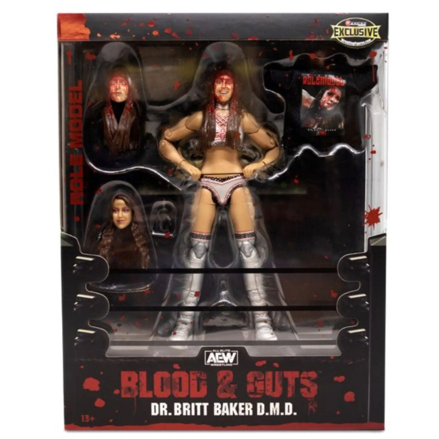 AEW Jazwares Unmatched Collection Exclusive "Blood & Guts: Lights-Out Match": Dr. Britt Baker D.M.D. Action & Toy Figures PWcatalog