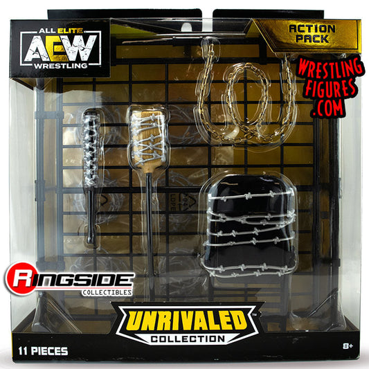 AEW Jazwares Unrivaled Collection Accessory Sets: Barbed Wire Action Pack
