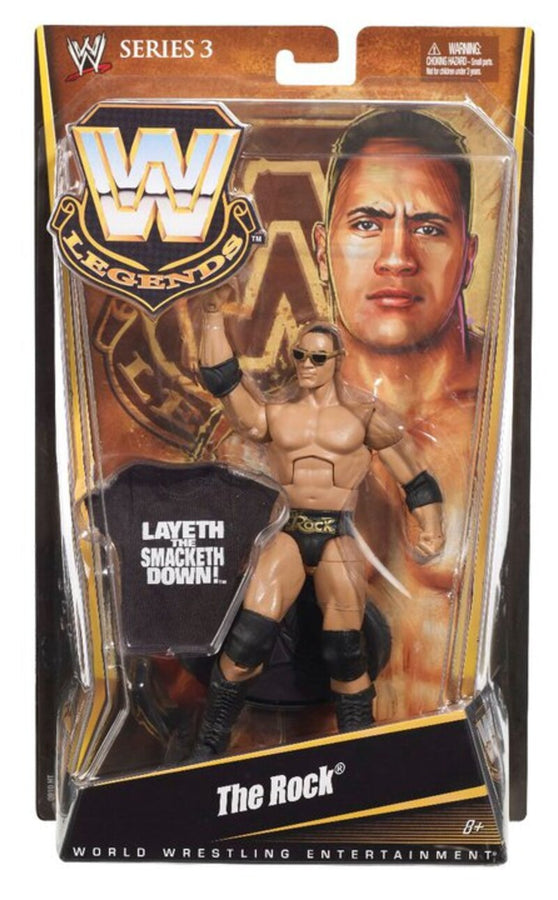 WWE Mattel Legends 3 The Rock Action & Toy Figures PWcatalog