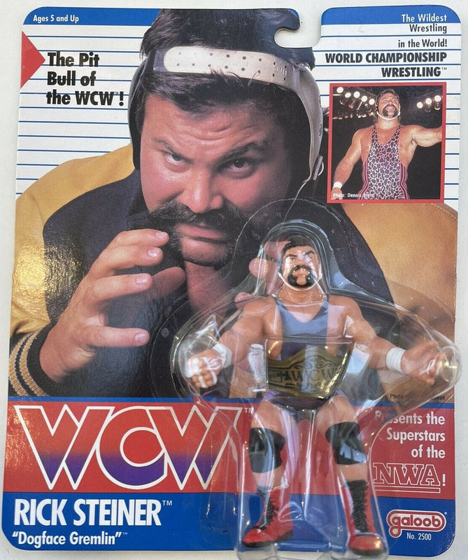WCW Galoob WCW Galoob Series 1 - "Presents the Superstars of the NWA" Rick Steiner [NWA Card]