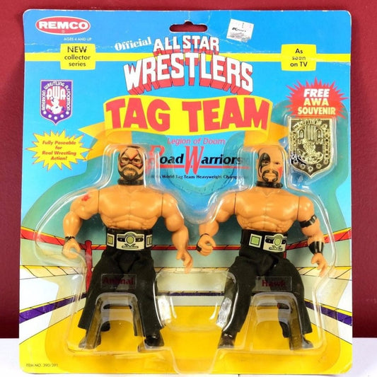 AWA Remco All Star Wrestlers 1 Road Warriors: Animal & Hawk [With Tag Titles]