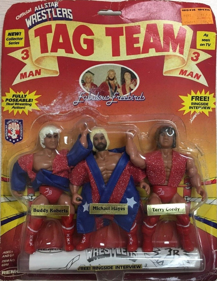 AWA Remco All Star Wrestlers 2 Fabulous Freebirds: Buddy Roberts, Terry Gordy [With Muscular Body] & Michael Hayes Action & Toy Figures PWcatalog