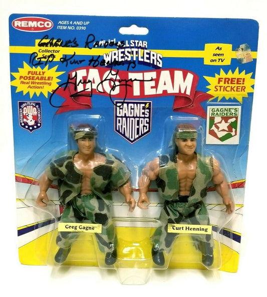 AWA Remco All Star Wrestlers 2 Gagne's Raiders: Greg Gagne & Curt Hennig [With Large Camo Pattern]