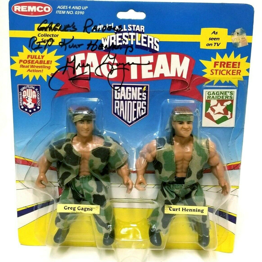 AWA Remco All Star Wrestlers 2 Gagne's Raiders: Greg Gagne & Curt Hennig [With Large Camo Pattern] Action & Toy Figures PWcatalog