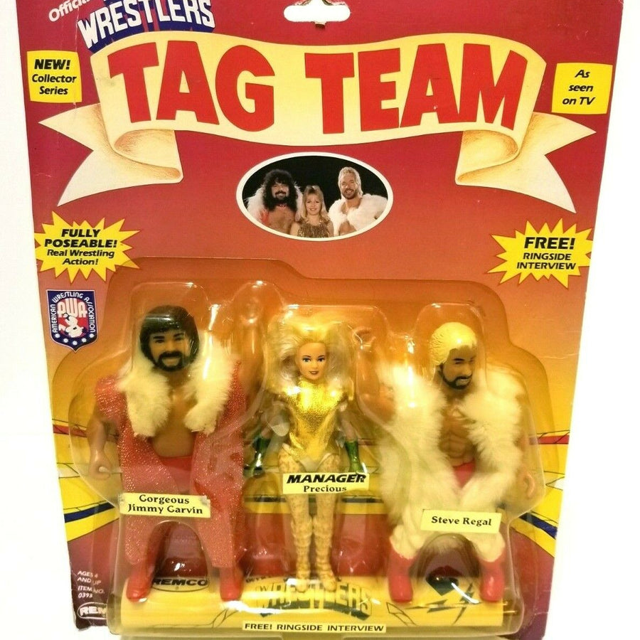 AWA Remco All Star Wrestlers 2 Gorgeous Jimmy Garvin [With Flabby Body], Precious & Steve Regal Action & Toy Figures PWcatalog
