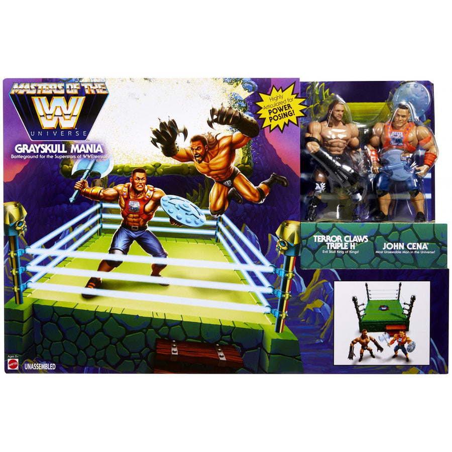 WWE Mattel Masters of the WWE Universe Wrestling Rings & Playsets: Grayskull Mania [Exclusive, With Terror Claws Triple H & John Cena] Action & Toy Figures PWcatalog