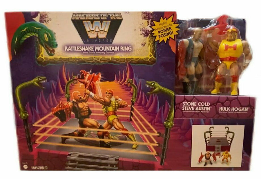 WWE Mattel Masters of the WWE Universe Wrestling Rings & Playsets: Rattlesnake Mountain [Exclusive, With Stone Cold Steve Austin & Hulk Hogan] Action & Toy Figures PWcatalog