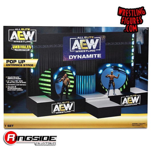 AEW Jazwares Unrivaled Collection Wrestling Rings & Playsets: Pop Up Entrance Stage