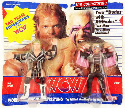 WCW Galoob WCW Galoob Series 2 Tag Teams - UK Exclusive Dudes with Attitudes: Lex Luger & Sting [Exclusive]