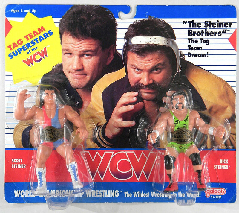WCW Galoob WCW Galoob Series 2 Tag Teams - UK Exclusive The Steiner Brothers: Scott Steiner & Rick Steiner [Exclusive] Action & Toy Figures PWcatalog