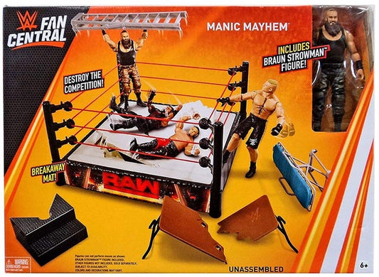 WWE Mattel Fan Central Wrestling Rings & Playsets: Manic Mayhem [With Braun Strowman, Exclusive]