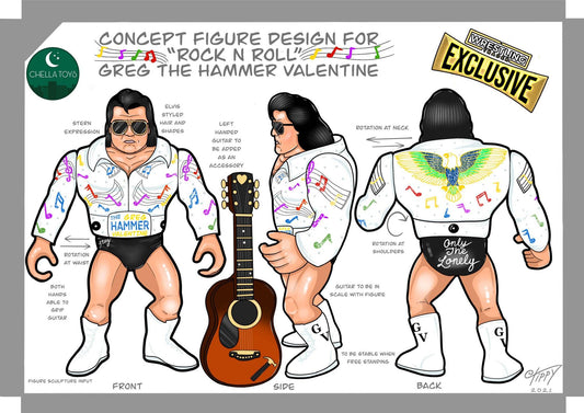 Chella Toys Wrestling Megastars "Rock 'N' Roll" Greg "The Hammer" Valentine [Exclusive]
