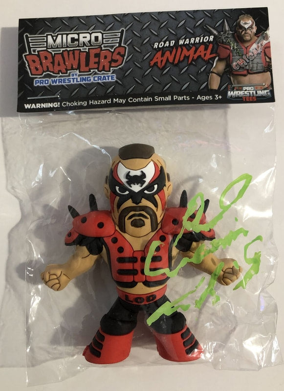 Pro Wrestling Tees Crate Exclusive Micro Brawlers Road Warrior Animal [February] Action & Toy Figures PWcatalog