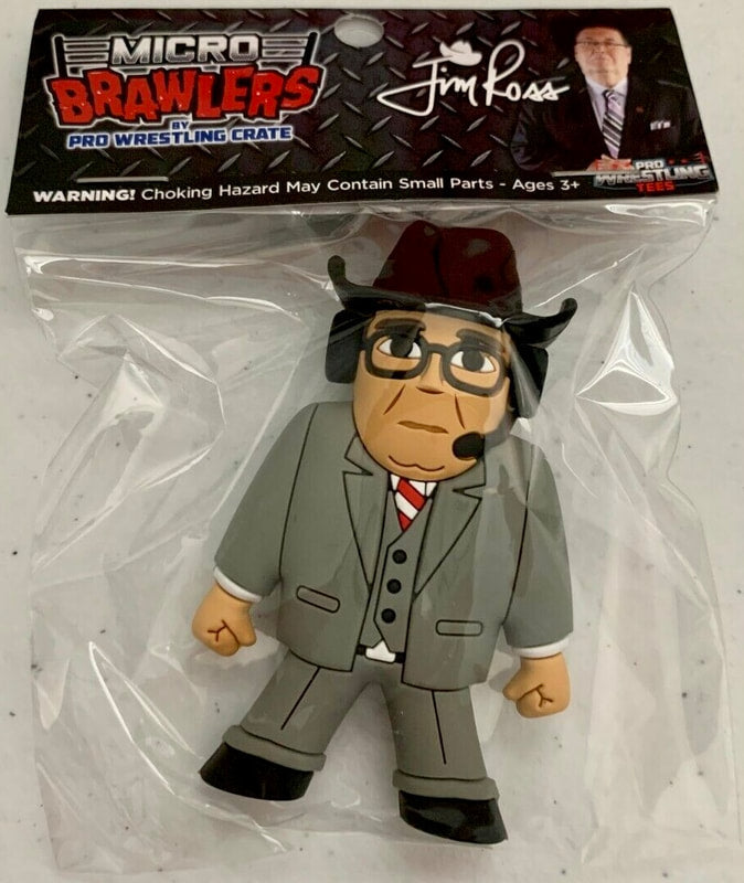 Pro Wrestling Tees Crate Exclusive Micro Brawlers Jim Ross [March] Action & Toy Figures PWcatalog