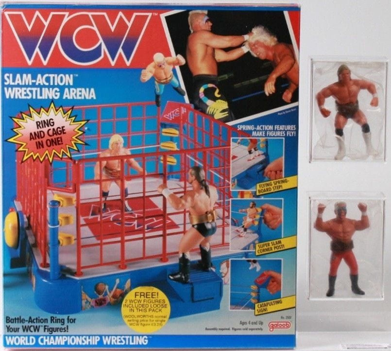 WCW Galoob WCW Galoob UK Exclusives Slam-Action Wrestling Arena [Exclusive] Action & Toy Figures PWcatalog