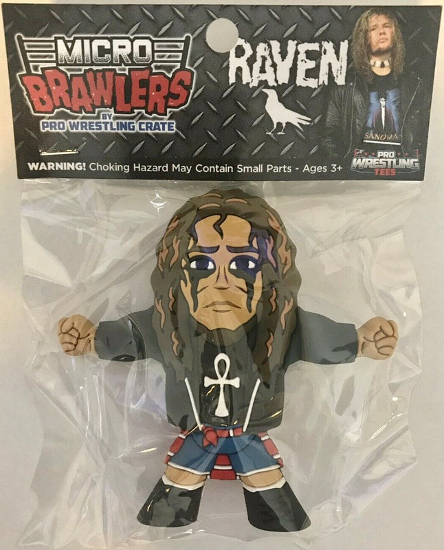 Pro Wrestling Tees Crate Exclusive Micro Brawlers Raven [July] Action & Toy Figures PWcatalog