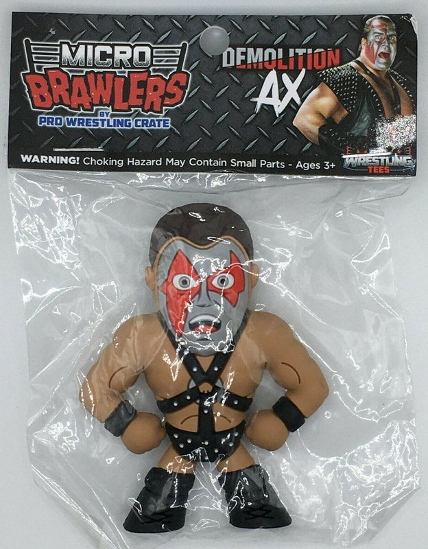 Pro Wrestling Tees Crate Exclusive Micro Brawlers Demolition Ax [September] Action & Toy Figures PWcatalog