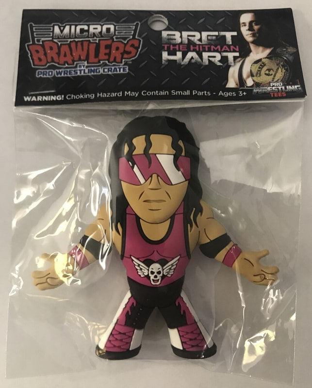Pro Wrestling Tees Crate Exclusive Micro Brawlers Bret "The Hit Man" Hart [January] Action & Toy Figures PWcatalog