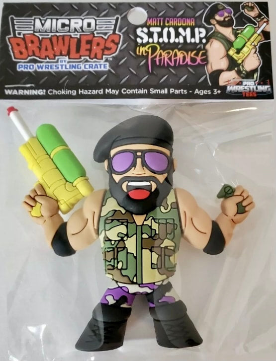 Pro Wrestling Tees Crate Exclusive Micro Brawlers Matt Cardona "S.T.O.M.P. in Paradise" [May] Action & Toy Figures PWcatalog