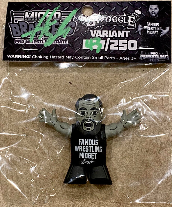 Pro Wrestling Tees Micro Brawlers Swoggle [Black & White Variant] Action & Toy Figures PWcatalog