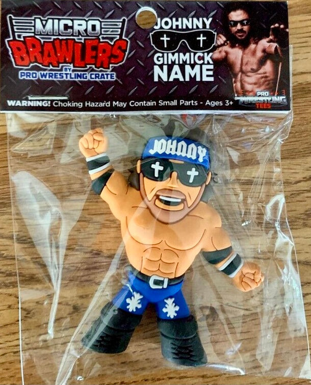 Pro Wrestling Tees Micro Brawlers 3 Johnny Gimmick Name