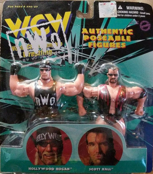 WCW OSFTM 4.5" Articulated 2-Packs Hollywood Hogan & Scott Hall