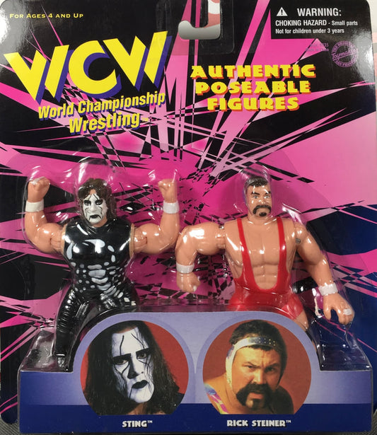 WCW OSFTM 4.5" Articulated 2-Packs Sting & Rick Steiner